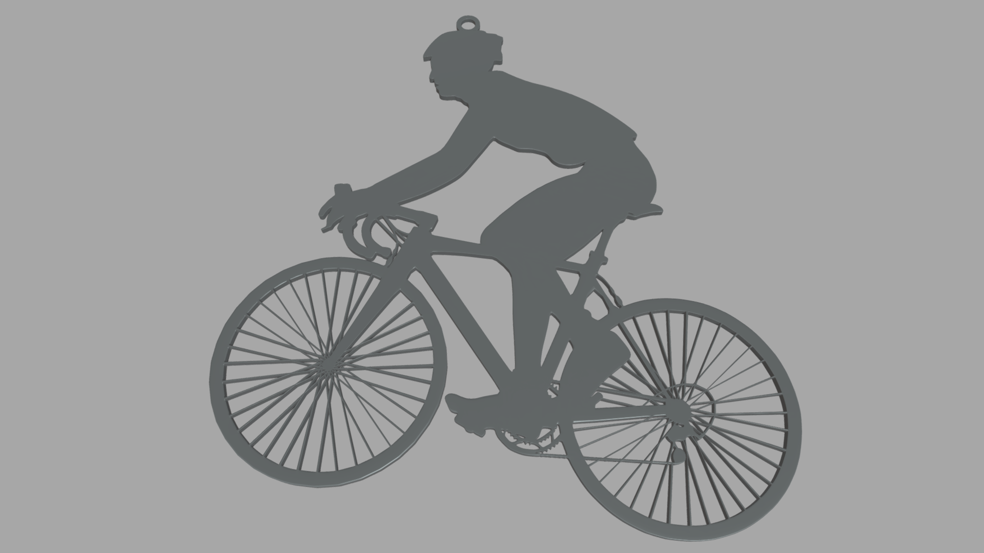 ciclista chave anel chaveiro esporte pedal bicicleta montanha joalheria jogos olimpíadas concorrência ciclismo 3D print model - Mito3D