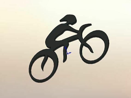 ciclista portachiavi bicicletta medaglia vincitore uomo donna Ciclismo elenco 3d print model - Mito3D
