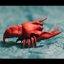 cyclobster art predator one eyed sculpture monster sea creature scavenger crustacean cyclops lobster 3d print model - Mito3D