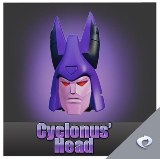 cyclonus head inc 4 faces transformers kingdom generations decepticon unicron tf 3d print model - Mito3D