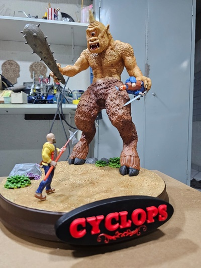 cyclops - 7th voyage of sinbad art miniature statue 3d print model - Mito3D