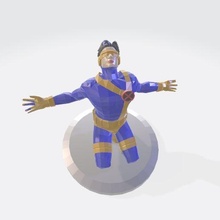 ciclope figura arte xmen meraviglia i fumetti poteri x ray laser fascio bicchieri Scott estati havok 3d print model - Mito3D