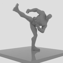 cyclops modern kick figure art toy marvel poly character 3d print model - Mito3D