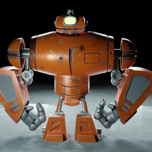 Tepegöz robot Sanat ciclope blender döngüleri vermek metal Demir siklop 3D print model - Mito3D