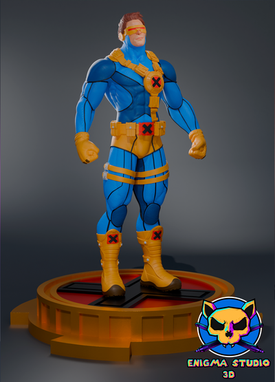 cyclops x-men fan art game xmen marvel wolverine x scott slim summers 3d print model - Mito3D