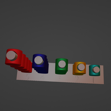 silindir oyuncak oyun çocuklar komik bebek renk numara yoğunlaşma köprü Eğitim 3d print model - Mito3D