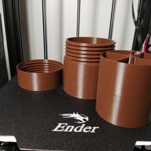 cylindrical box partitions 3d print model - Mito3D