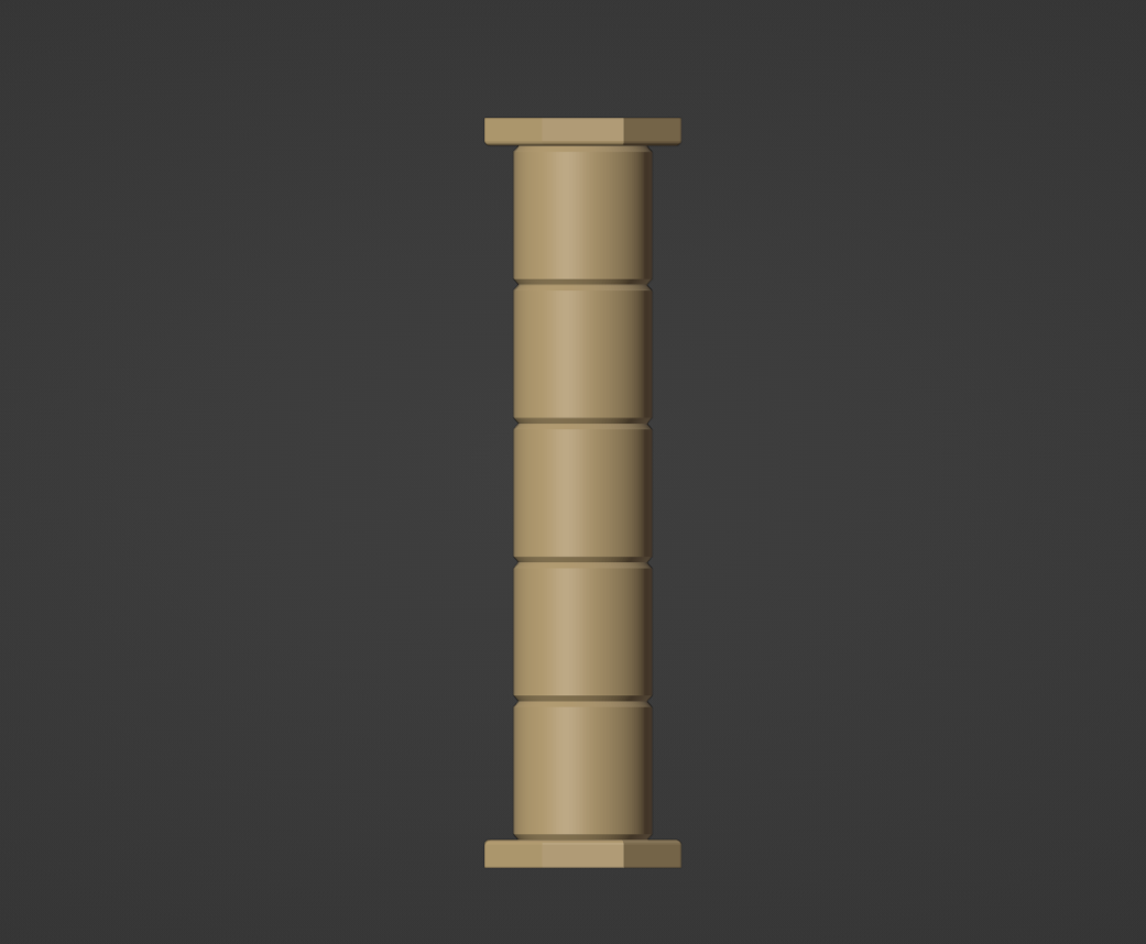 cylindrical pillar octagon base 28mm stone column marble fantasy sci-fi rpgs dungeons & dragons 3D print model - Mito3D