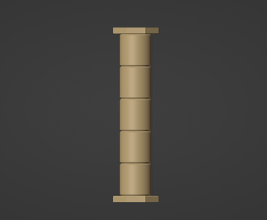 cylindrical pillar octagon base 28mm stone column marble fantasy sci-fi rpgs dungeons & dragons 3d print model - Mito3D