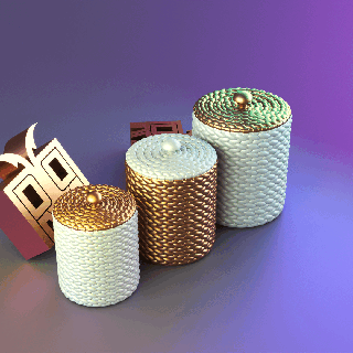 cylindrical rope containers 3d print model - Mito3D