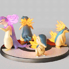 cyndaquil quilava typhlosion Hisuain evolution ventilateur art pok lun figurine pokemon collection évolution Pokémon légendes arceus fanart 3d print model - Mito3D