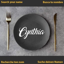 cynthique Nom banquet mariage communion dîner assiette table décoration nom 3d print model - Mito3D