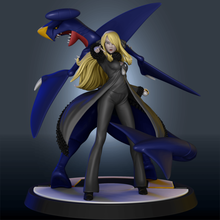 Cynthia garchomp Pokémon rubi jogos estátua figura 3d print model - Mito3D
