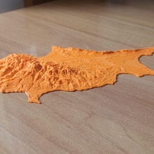 Cipro sollievo geografia isola geografico carta geografica fisico troodos montagne pentadactylos kyrenia carpa penisola Caratteristiche Europa 3d print model - Mito3D
