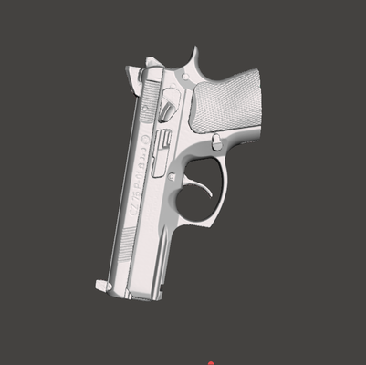 cz75 p1 omega 3d pistola muffa utensili stl cz 75 pelle fondina 3dprint p01 pistole p 01 3d print model - Mito3D