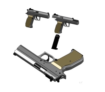 cz 75 Schatten Gewehr cz75 Pistole 3d print model - Mito3D