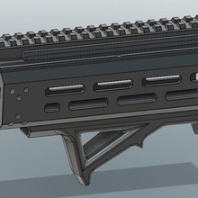 cz scorpion evo pistol length free float handguard integral afg tool awcy 3 3d printing 3d print model - Mito3D
