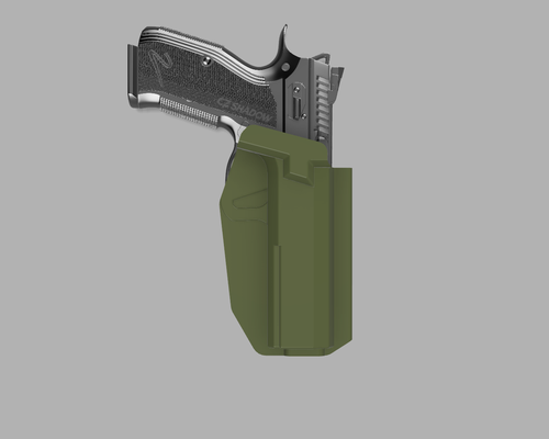 cz shadow 2 owb compression mold kydex holster gun iwb duty trim jig 3d print model - Mito3D