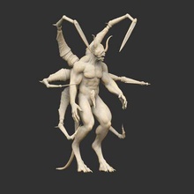 czart Heykeli sanat heykeller heykel İblis acı 3d print model - Mito3D