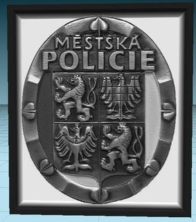 ceco comunale polizia distintivo distintivo stsk POLIZIA STRADALE r ceco comunale polizia distintivo 3d print model - Mito3D