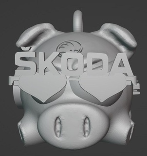 tchèque skoda porc clé ring esk Kodov ck zav bague koda kl enka 3d print model - Mito3D