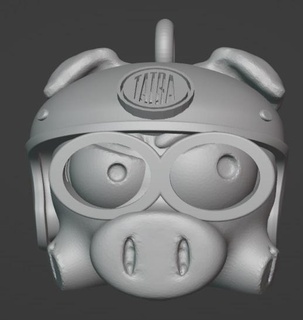 Tschechisch tatra Rennen Schwein Schlüssel Ring pras tko Augen kl verschiedene Schweinchen 3d print model - Mito3D