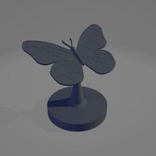 d pequeña mariposa mini estante soporte 3d print model - Mito3D