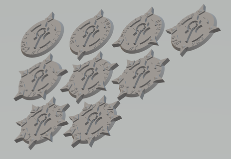 d deletrear espacio tokens clérigo mágico runas dnd simbólico duende 3d print model - Mito3D