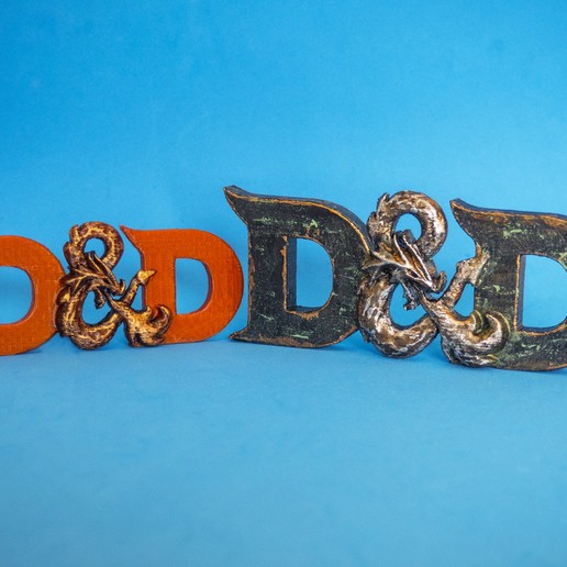 d&d en 3d del logotipo de dungeons & dragons art dragones y mazmorras juego rol el rpg la proposición señales logotipos 3D print model - Mito3D