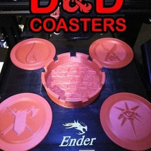 d&d coasters coaster dd drink dungeons and dragons games 3d print model - Mito3D