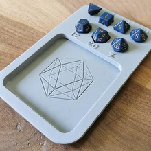d&d dice tray - plain game 3d print model - Mito3D
