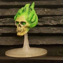 d&d flameskull miniature 28mm fantasy dnd mini dungeons and dragons flame frostgrave heroquest mordheim skull spell effect warhammer quest games 3d print model - Mito3D