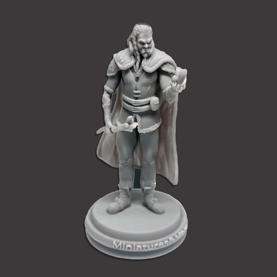 d&d miniature sorcerer orc white dragon lineage game game boardgame 3d print model - Mito3D