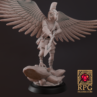 d canavarlar aarakocra antik kuş dnd minyatür zindanlar ejderhalar fantezi şekil canavar rpg masaüstü oyun yaratıklar sanat hayali efsaneler karakterler 3d print model - Mito3D