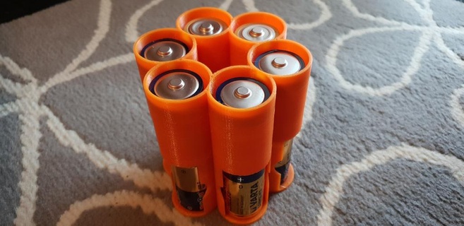 d battery Kulp destek pil organizasyon 3d print model - Mito3D