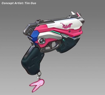 dva 20 arma fogo vigiar 2 pistola cosplay suporte 3d print model - Mito3D