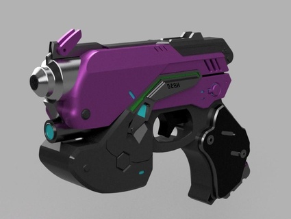 dva pistol light gun stl overwatch sniper rifle ana's cosplay art toy 3d print comicon 3d print model - Mito3D