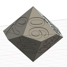 d100 forma dado scatola gadget dnd morire Conservazione 3d print model - Mito3D
