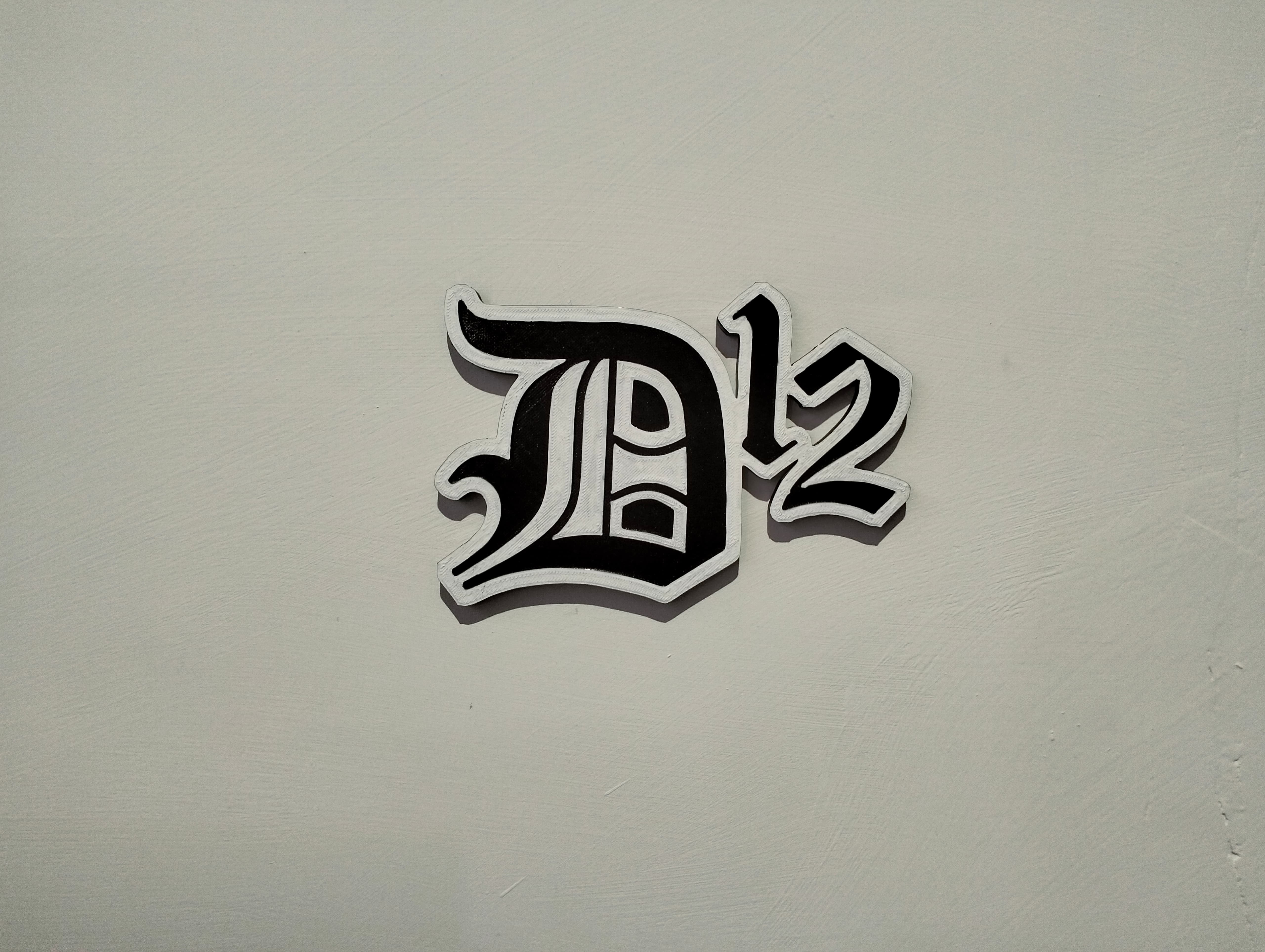 d12 original logo 3D print model - Mito3D