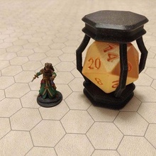 d20 cage inspiration token dd dice dnd dungeons and dragons d lantern 3d print model - Mito3D