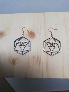 d20 ear ring earring keychain ttrpg tabletop rpg jewelry 3d print model - Mito3D