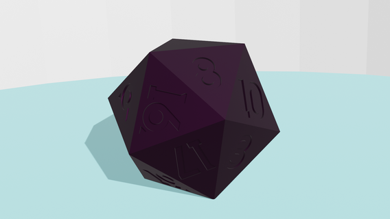 d20 sharp dice blank 20 d20 d19 blank 20 crit crtitcal die dice d&d dd roll sharp 20 blank rolling dungeons dragons dungeon dragon toy game custom  3d print model - Mito3D