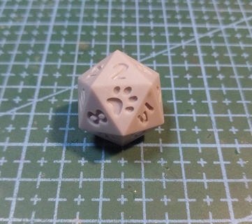 d20 skull paw - stand Various says given d&d tabletop role support dungeons resin master 3d print model - Mito3D