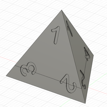 d4 forma dado scatola gadget dnd morire Conservazione 3d print model - Mito3D