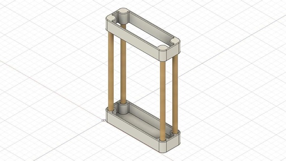 d4stand 60mm x 20mm - 1 cell upper lower parts Tools stl step tool storage stand bamboo skewers 3d print model - Mito3D