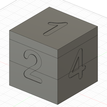 d6 shaped dice box gadget dnd die storage 3d print model - Mito3D