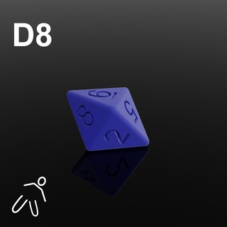 d8 dice 3d print model - Mito3D