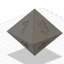 d8 shaped dice box gadget dnd die storage 3d print model - Mito3D