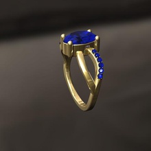 d ring jewelry fashion engage gift wife weding t gold diamond jewerly 3d print model - Mito3D