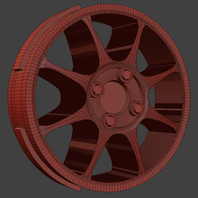 da3d 1 4 mile rim wheel cover tires rims wheels tuning 1/43 toys 1/4 race 3d print model - Mito3D